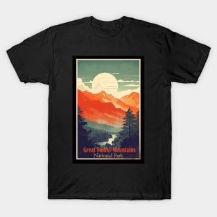 Great Smoky Mountains national park vintage travel poster T-Shirt